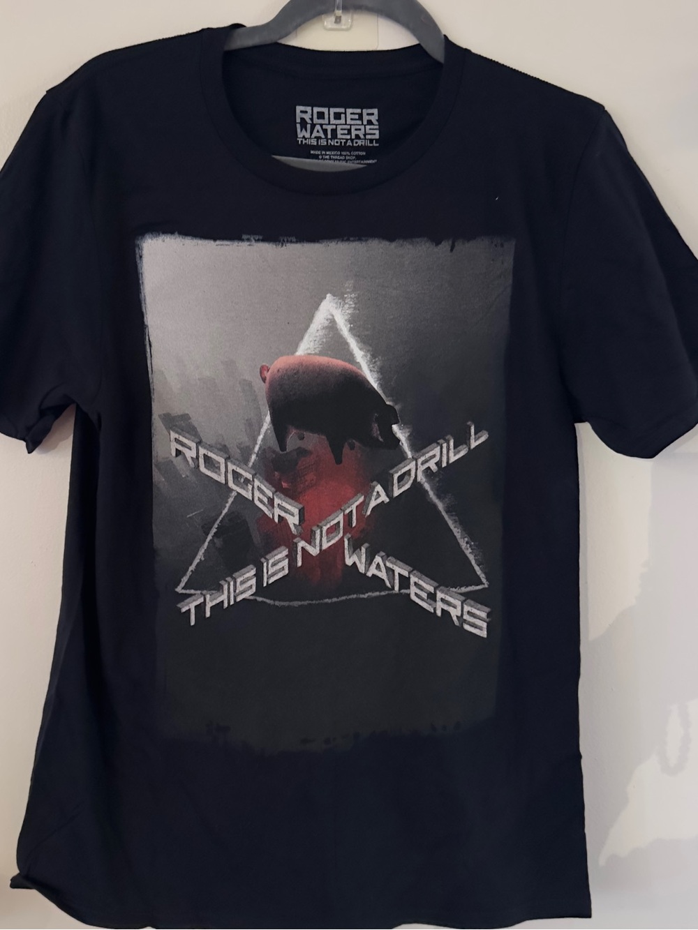 Roger Waters Kids Black Graphic Tee - 'This Is Not A Drill'